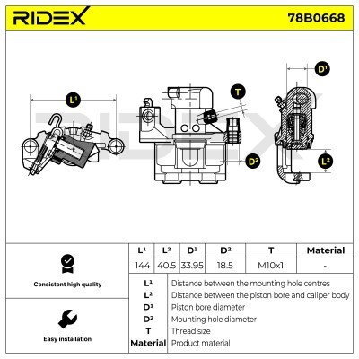 Zacisk Hamulcowy RIDEX 78B0668 78B0668 - foto 5