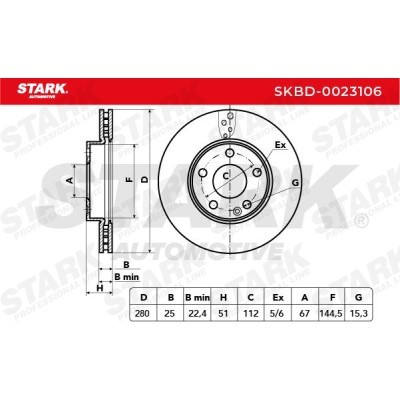 Tarcza hamulcowa Stark SKBD-0023106 SKBD-0023106 - foto 4