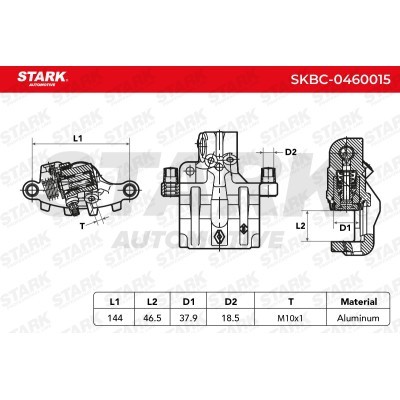 Zacisk Hamulcowy Stark SKBC-0460015 SKBC-0460015 - foto 4