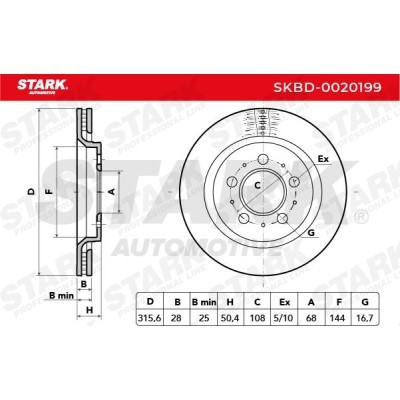 Tarcza hamulcowa Stark SKBD-0020199 SKBD-0020199 - foto 5
