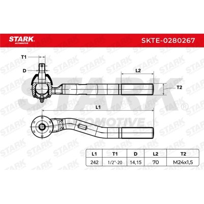 Końcówka drążka kierowniczego Stark SKTE-0280267 SKTE-0280267 - foto 4
