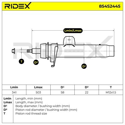 Amortyzator RIDEX 854S2445 854S2445 - foto 8