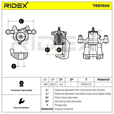 Zacisk Hamulcowy RIDEX 78B1656 78B1656 - foto 6