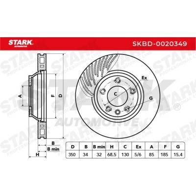 Tarcza hamulcowa Stark SKBD-0020349 SKBD-0020349 - foto 7