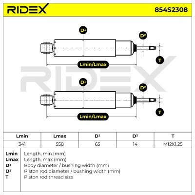 Amortyzator RIDEX 854S2308 854S2308 - foto 7