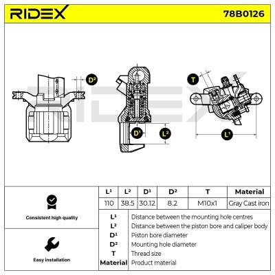 Zacisk Hamulcowy RIDEX 78B0126 78B0126 - foto 4