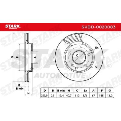Tarcza hamulcowa Stark SKBD-0020083 SKBD-0020083 - foto 5