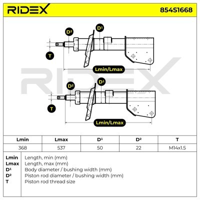 Amortyzator RIDEX 854S1668 854S1668 - foto 6