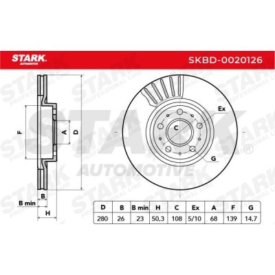 Tarcza hamulcowa Stark SKBD-0020126 SKBD-0020126 - foto 5