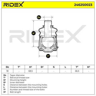 Sworzeń wahacza RIDEX 2462S0023 2462S0023 - foto 6