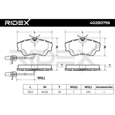 Klocki hamulcowe RIDEX 402B0796 402B0796 - foto 4