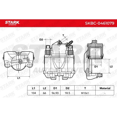 Zacisk Hamulcowy Stark SKBC-0461079 SKBC-0461079 - foto 3