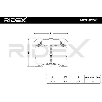 Klocki hamulcowe RIDEX 402B0970 402B0970 - foto 6