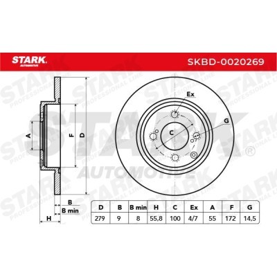 Tarcza hamulcowa Stark SKBD-0020269 SKBD-0020269 - foto 5