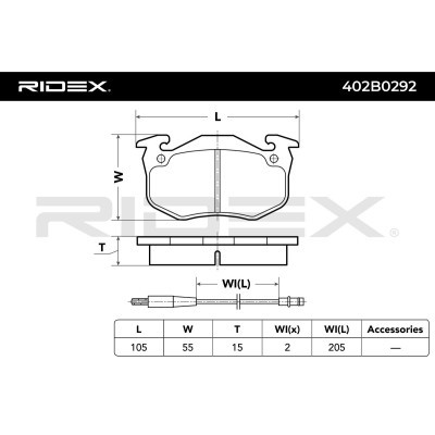 Klocki hamulcowe RIDEX 402B0292 402B0292 - foto 5