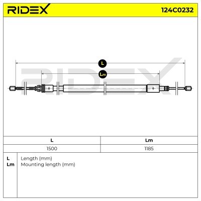 Linka Hamulca Ręcznego RIDEX 124C0232 124C0232 - foto 6