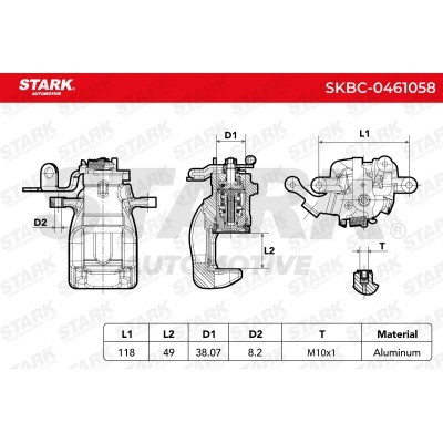 Zacisk Hamulcowy Stark SKBC-0461058 SKBC-0461058 - foto 6