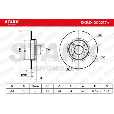 Tarcza hamulcowa Stark SKBD-0022174 SKBD-0022174 - foto 5