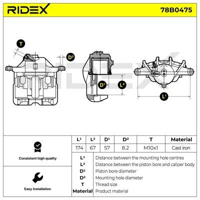 Zacisk Hamulcowy RIDEX 78B0475 78B0475 - foto 7