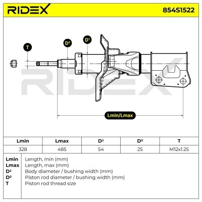 Amortyzator RIDEX 854S1522 854S1522 - foto 6