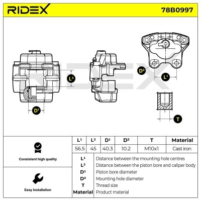 Zacisk Hamulcowy RIDEX 78B0997 78B0997 - foto 6