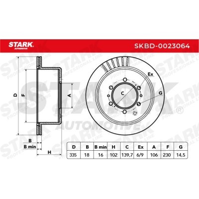 Tarcza hamulcowa Stark SKBD-0023064 SKBD-0023064 - foto 4