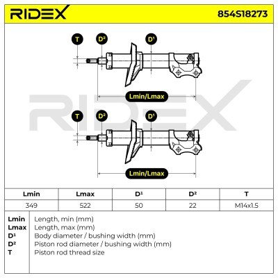 Amortyzator RIDEX 854S18273 854S18273 - foto 8