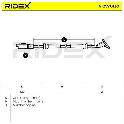 Czujnik ABS RIDEX 412W0130 412W0130 - foto 5