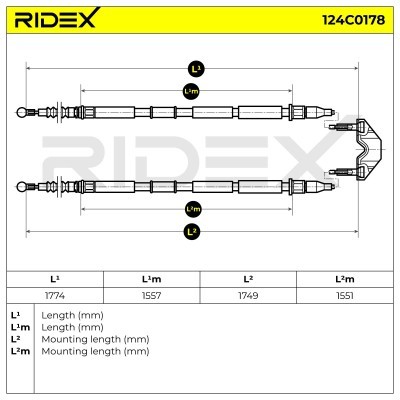 Linka Hamulca Ręcznego RIDEX 124C0178 124C0178 - foto 6