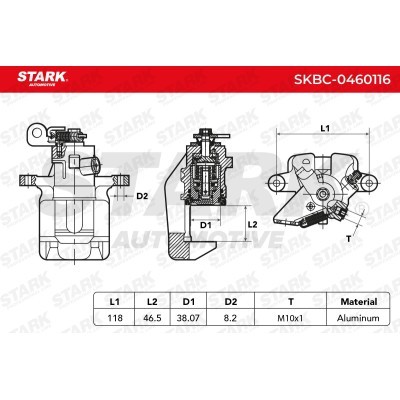 Zacisk Hamulcowy Stark SKBC-0460116 SKBC-0460116 - foto 6