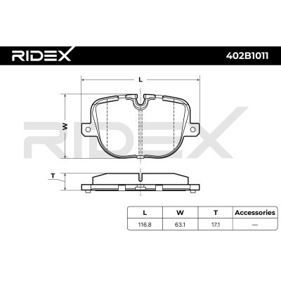 Klocki hamulcowe RIDEX 402B1011 402B1011 - foto 7