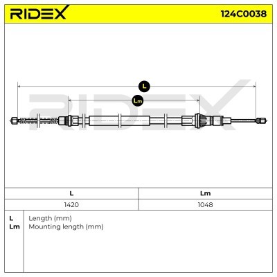 Linka Hamulca Ręcznego RIDEX 124C0038 124C0038 - foto 6