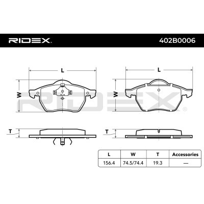 Klocki hamulcowe RIDEX 402B0006 402B0006 - foto 4