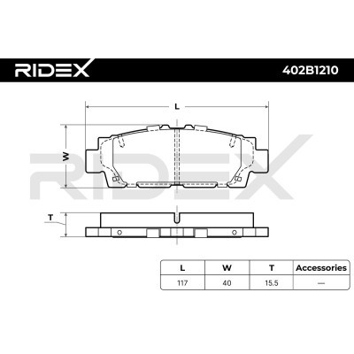 Klocki hamulcowe RIDEX 402B1210 402B1210 - foto 7