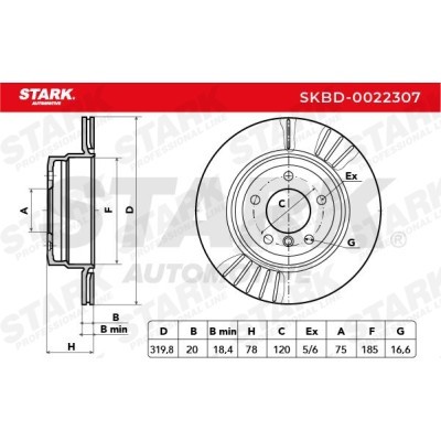 Tarcza hamulcowa Stark SKBD-0022307 SKBD-0022307 - foto 5