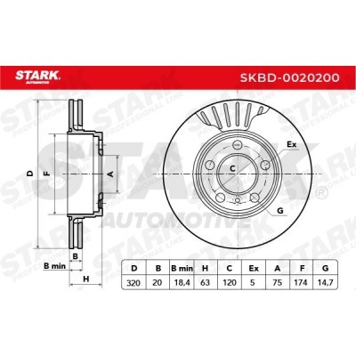 Tarcza hamulcowa Stark SKBD-0020200 SKBD-0020200 - foto 6