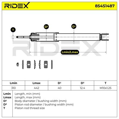 Amortyzator RIDEX 854S1487 854S1487 - foto 6