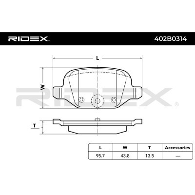 Klocki hamulcowe RIDEX 402B0314 402B0314 - foto 3
