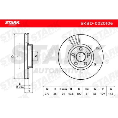 Tarcza hamulcowa Stark SKBD-0020106 SKBD-0020106 - foto 5