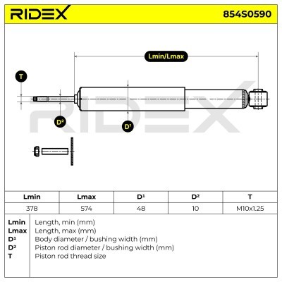 Amortyzator RIDEX 854S0590 854S0590 - foto 6