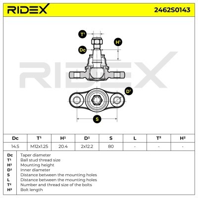 Sworzeń wahacza RIDEX 2462S0143 2462S0143 - foto 6