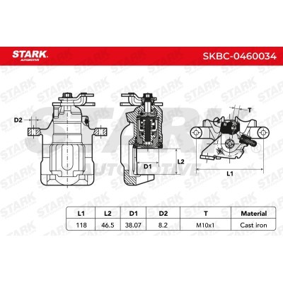 Zacisk Hamulcowy Stark SKBC-0460034 SKBC-0460034 - foto 3