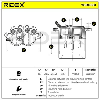Zacisk Hamulcowy RIDEX 78B0581 78B0581 - foto 6