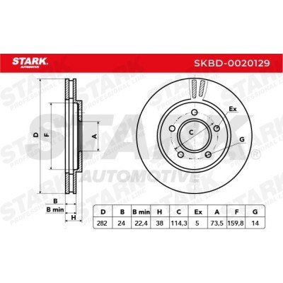 Tarcza hamulcowa Stark SKBD-0020129 SKBD-0020129 - foto 5