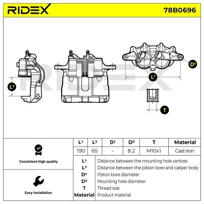 Zacisk Hamulcowy RIDEX 78B0696 78B0696 - foto 6