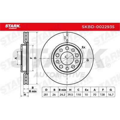Tarcza hamulcowa Stark SKBD-0022935 SKBD-0022935 - foto 3