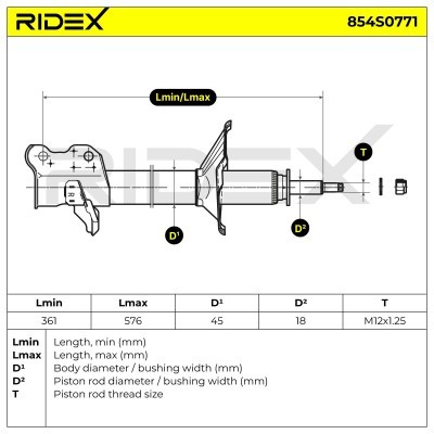 Amortyzator RIDEX 854S0771 854S0771 - foto 7