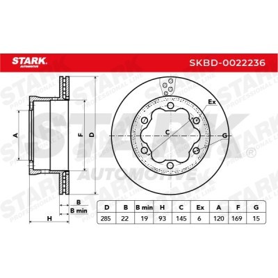 Tarcza hamulcowa Stark SKBD-0022236 SKBD-0022236 - foto 3