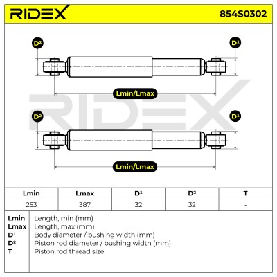 Amortyzator RIDEX 854S0302 854S0302 - foto 5