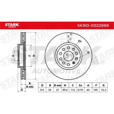 Tarcza hamulcowa Stark SKBD-0022969 SKBD-0022969 - foto 5